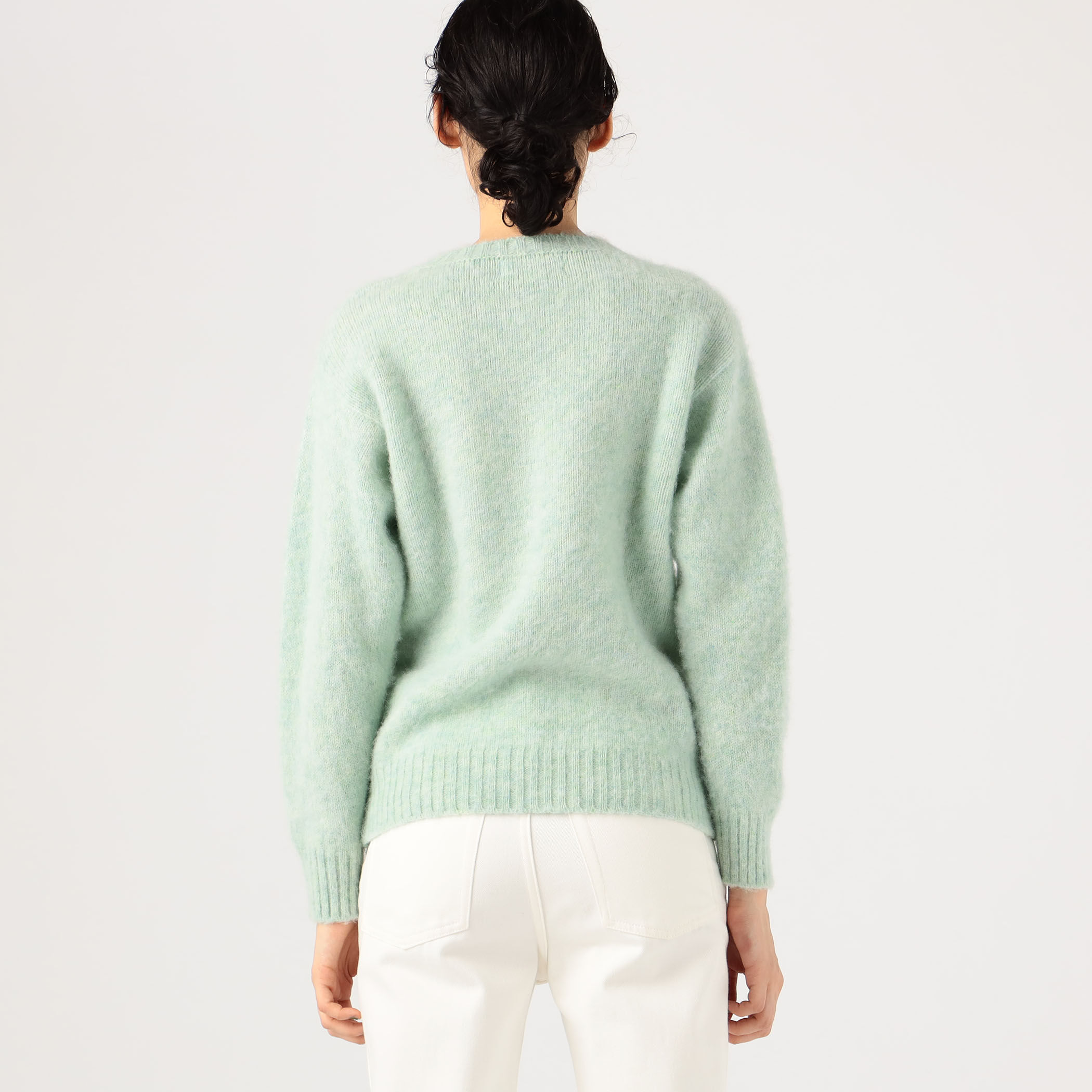 新品 3万 シェットランドウーレン クルーネック プレインシャギードック ニット Shetland Woolen Co. (シェットランドウーレン)PLAIN SHAGGY DOG