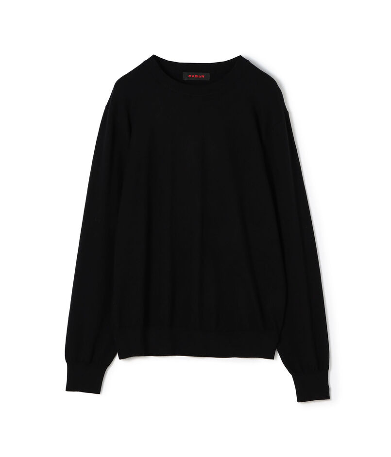 CABaN コットンカシミヤ プレーンクルーネックプルオーバー