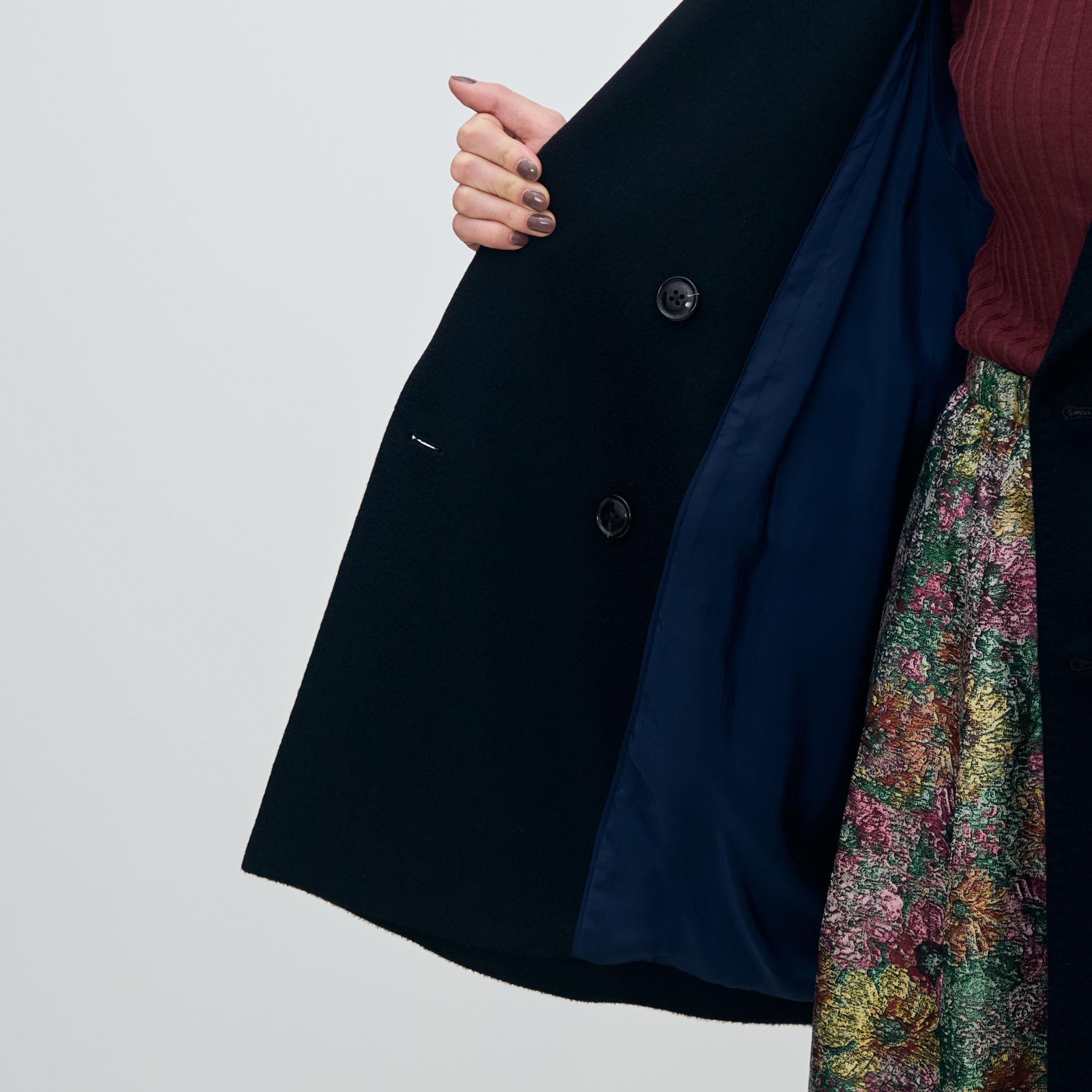 ウェービーカシミヤ ラグランショートコート｜トゥモローランド 公式通販