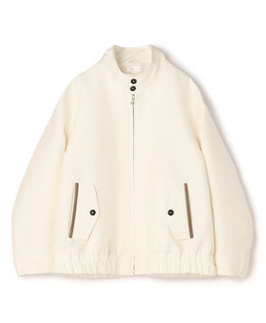 シルクウール ジップアップブルゾン