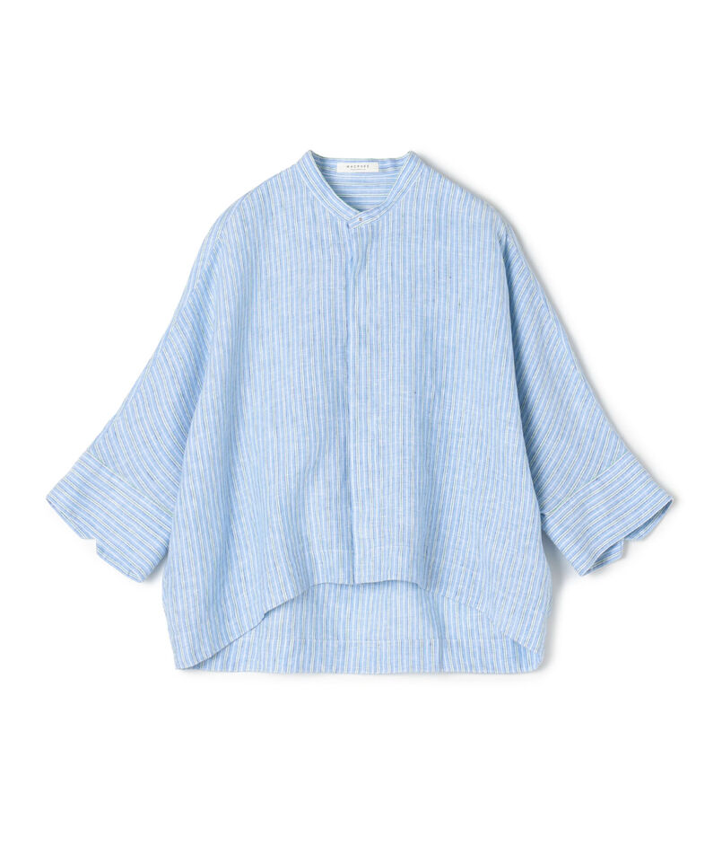 リネンシャーティング クロップドシャツ