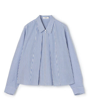 コットンタイプライター ジップブラウス