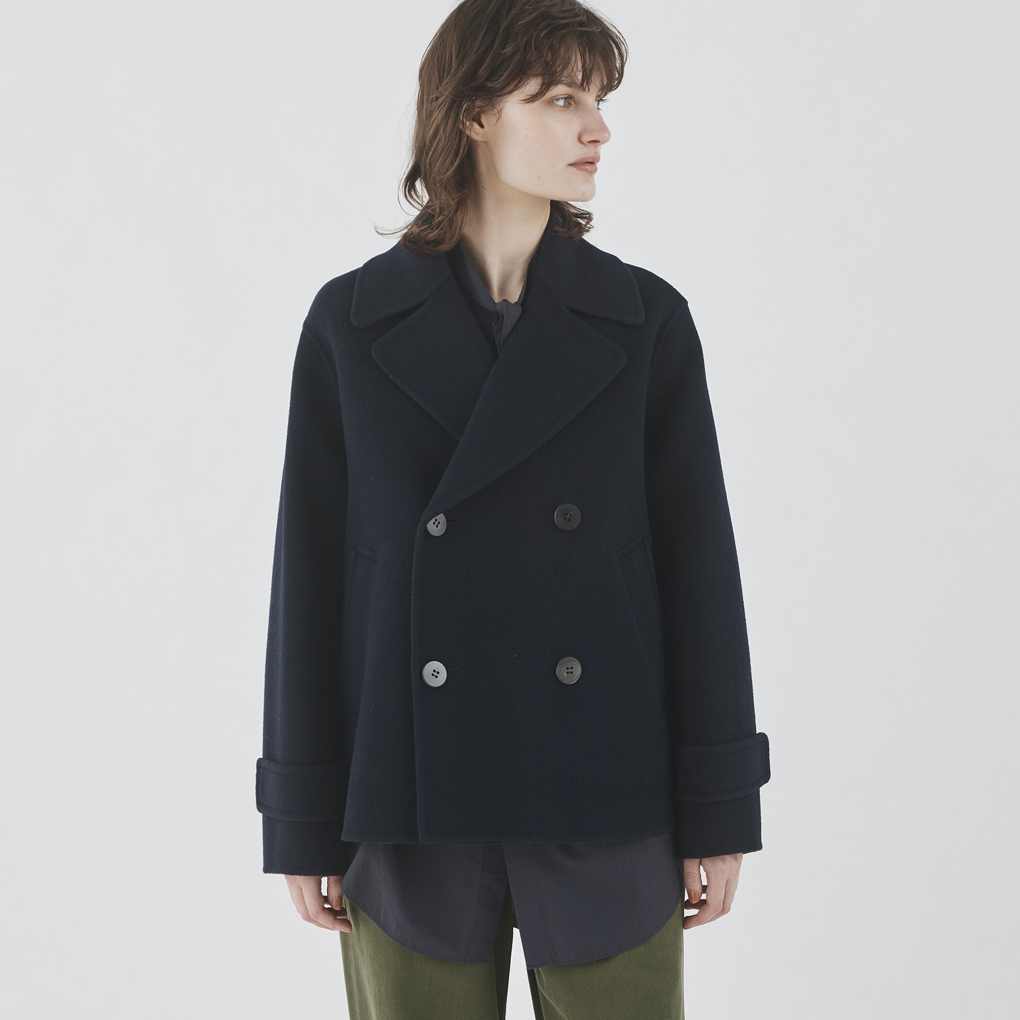 VAN ウール ピーコート VAN ウール カシミヤ混Pコートヴァンピーコート