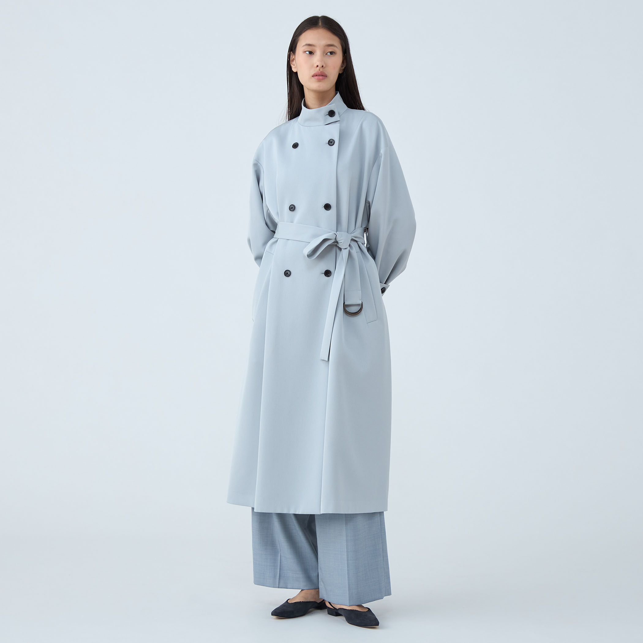 カバートクロス スタンドカラーコート｜トゥモローランド 公式通販