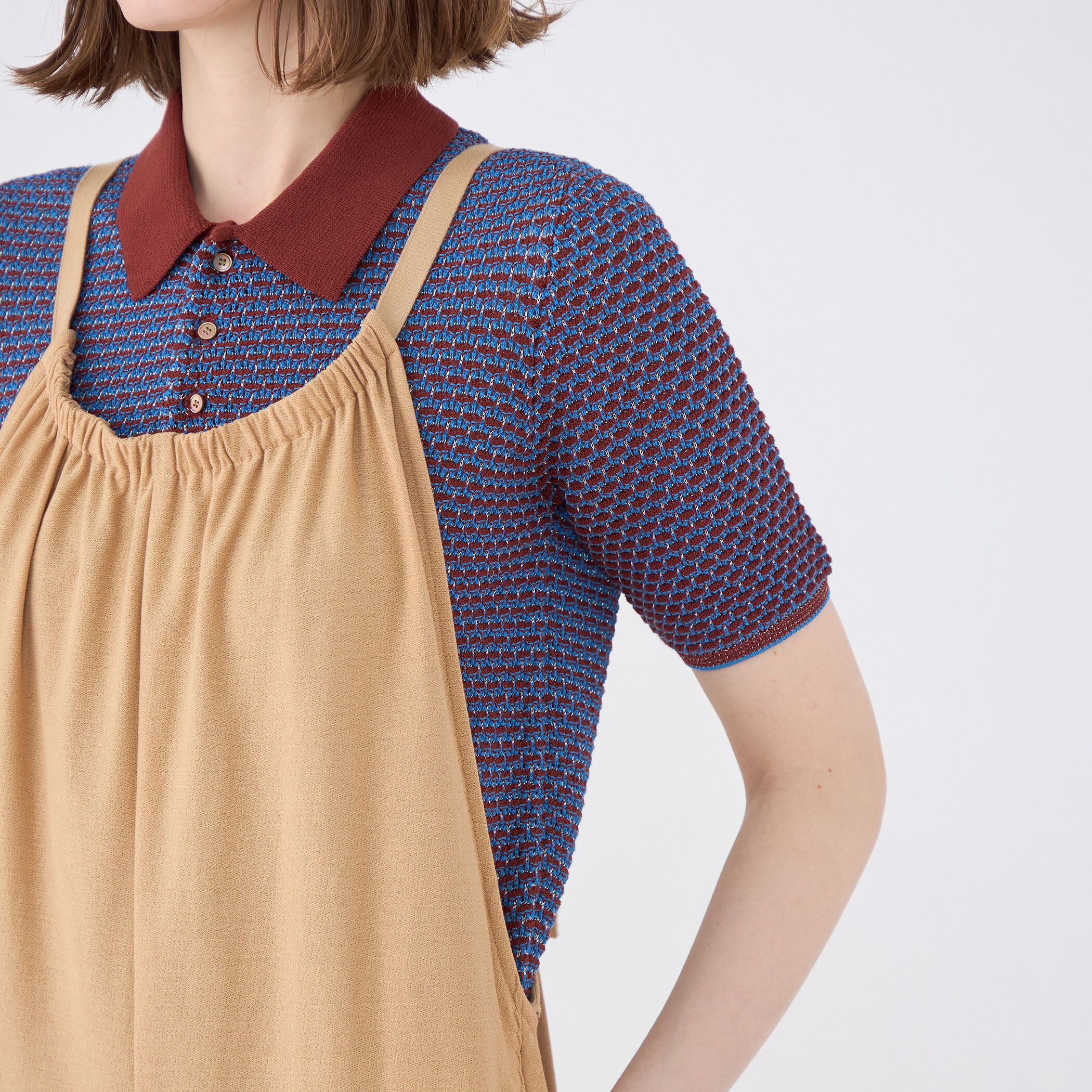 コットンジョーゼット ギャザーオールインワン｜トゥモローランド 公式通販