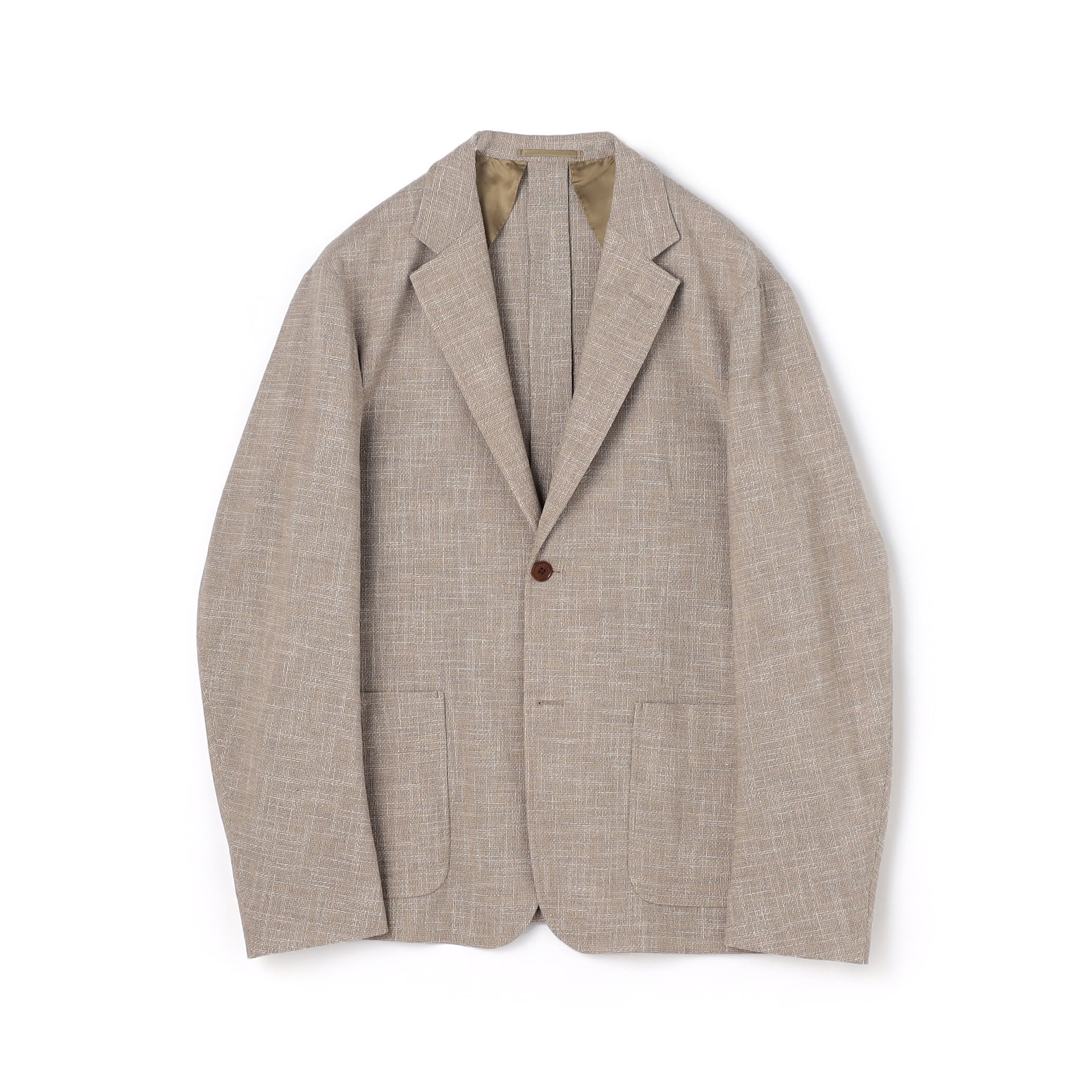 ウールシルクナイロン シングルブレステッド 2Bジャケット CARLO