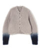 Mame Kurogouchi Fur Knitted Cardigan