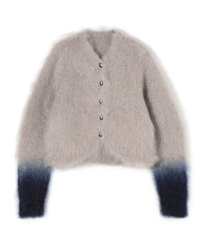 Mame Kurogouchi Fur Knitted Cardigan