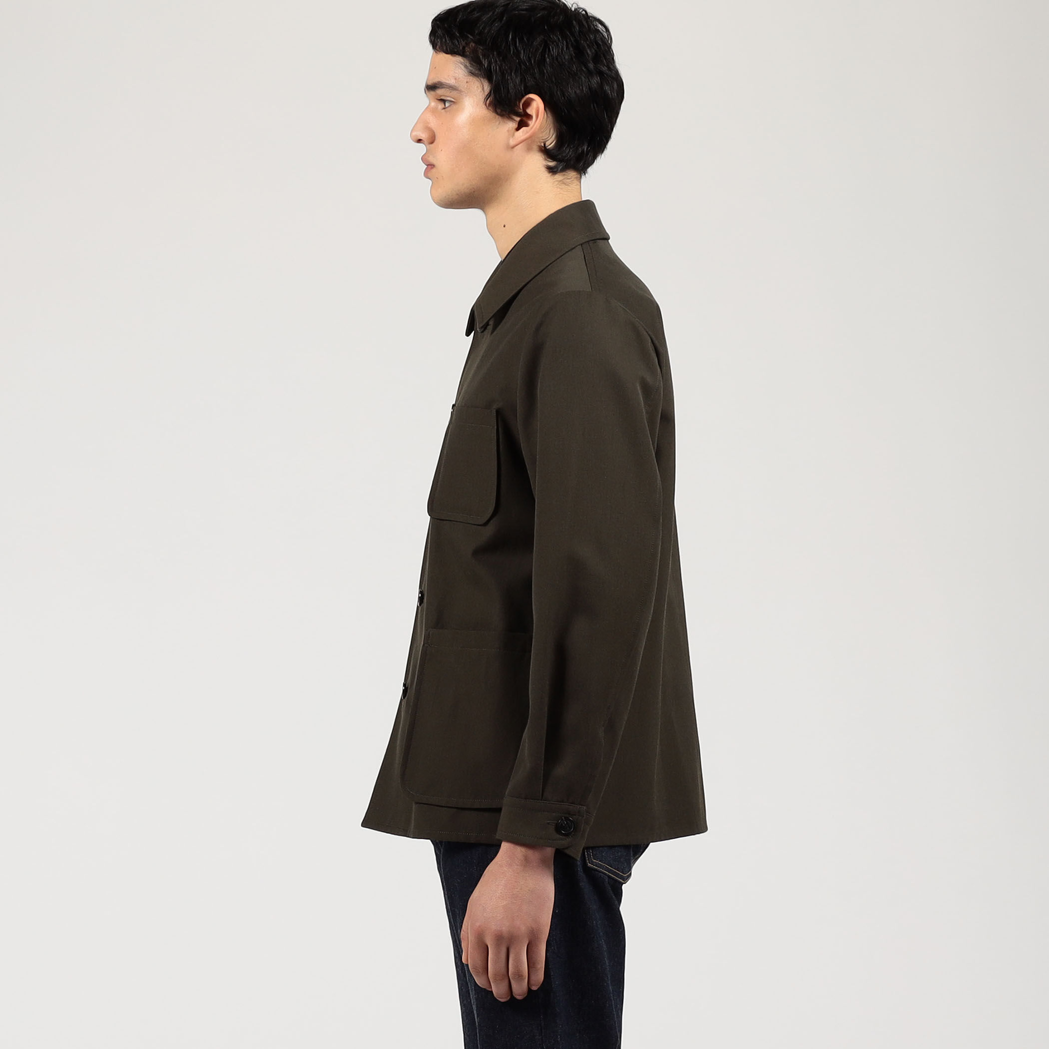 □ウールコットンギャバジン チョアジャケット TRENCH