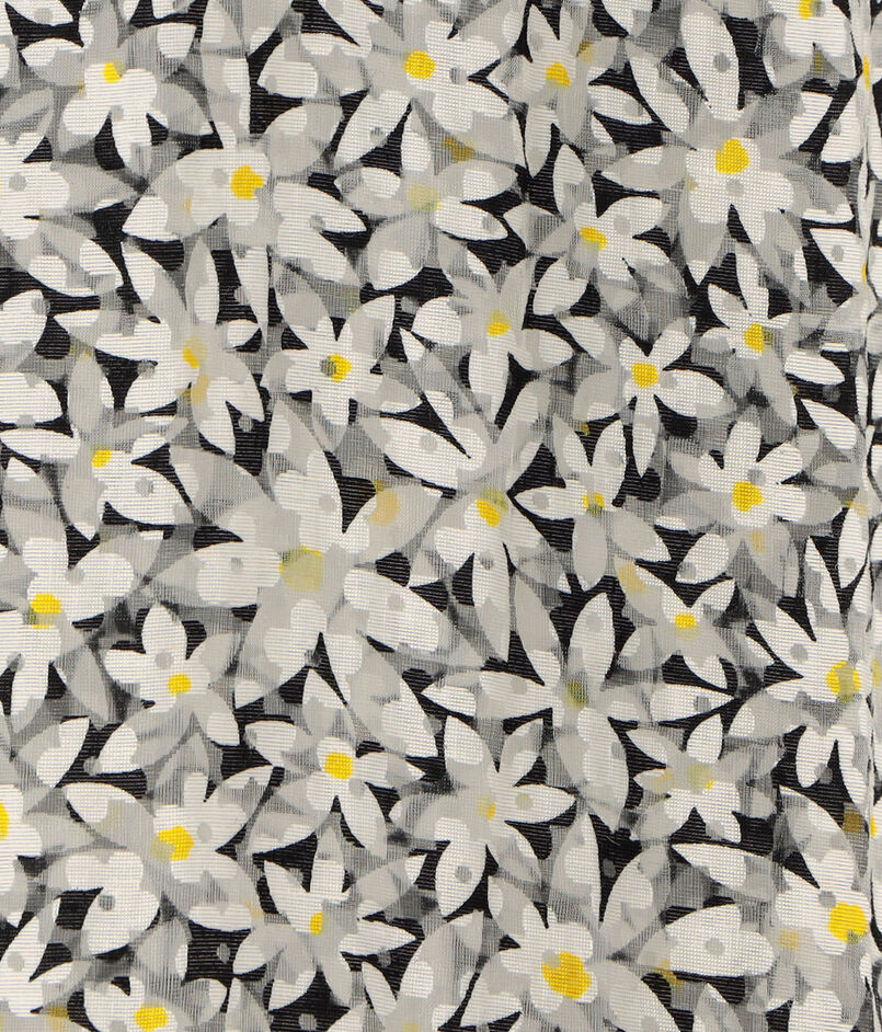 ドゥーブルフラワープリント ラッフルカラーブラウス  