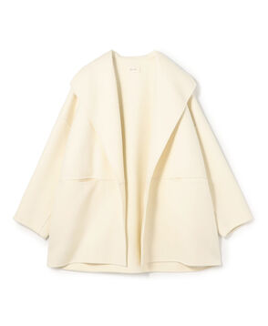 ダブルフェイスメルトンビーバー ウィングカラーコート