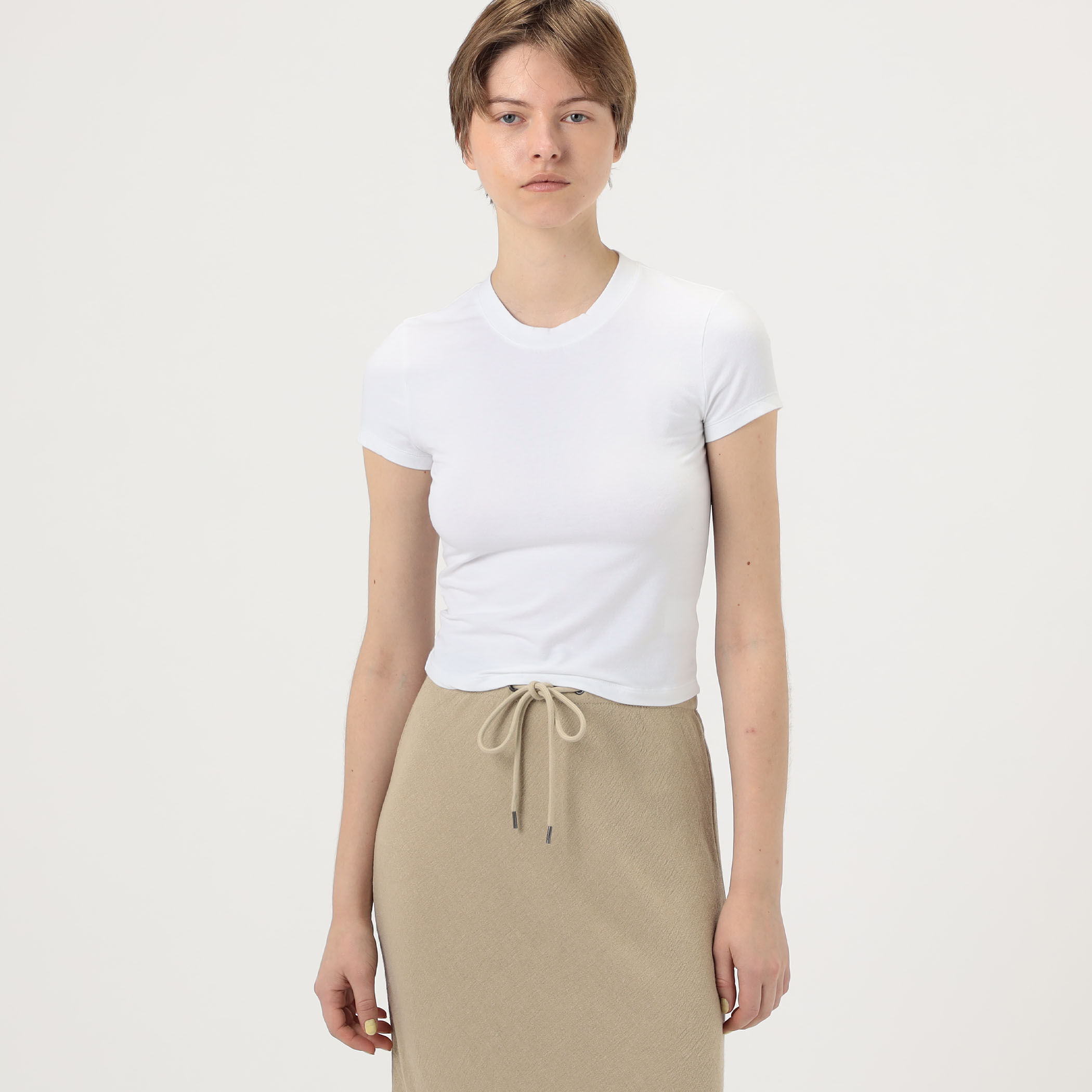【JAMES PERSE】コットンポリエステル クロップドTシャツ WMTP3925 コットンポリエステル クロップドTシャツ WMTP3925
