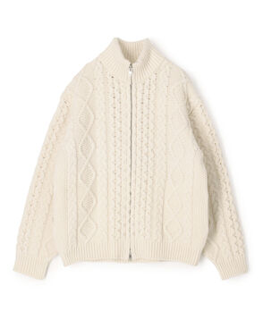 vowels CABLE KNIT ZIP UP ケーブルニットカーディガン