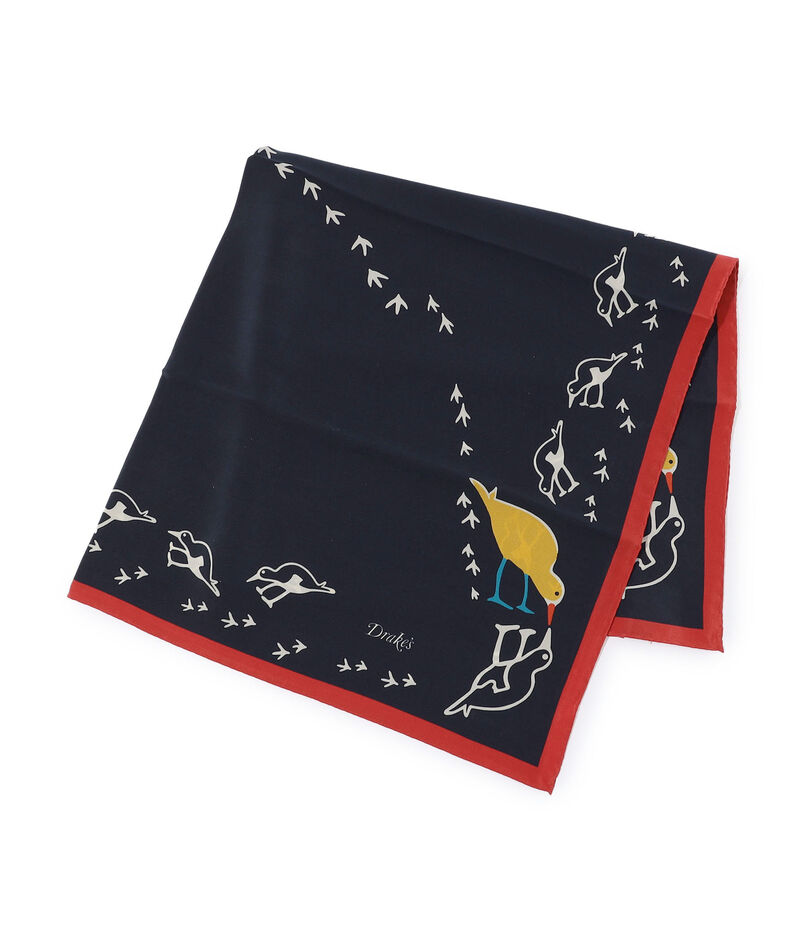 Drake&rsquo;ｓ OYSTER CATCHER PRINT BANDANA シルクプリントスカーフ