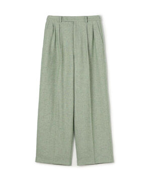 ネップツイード タックテーパードパンツ