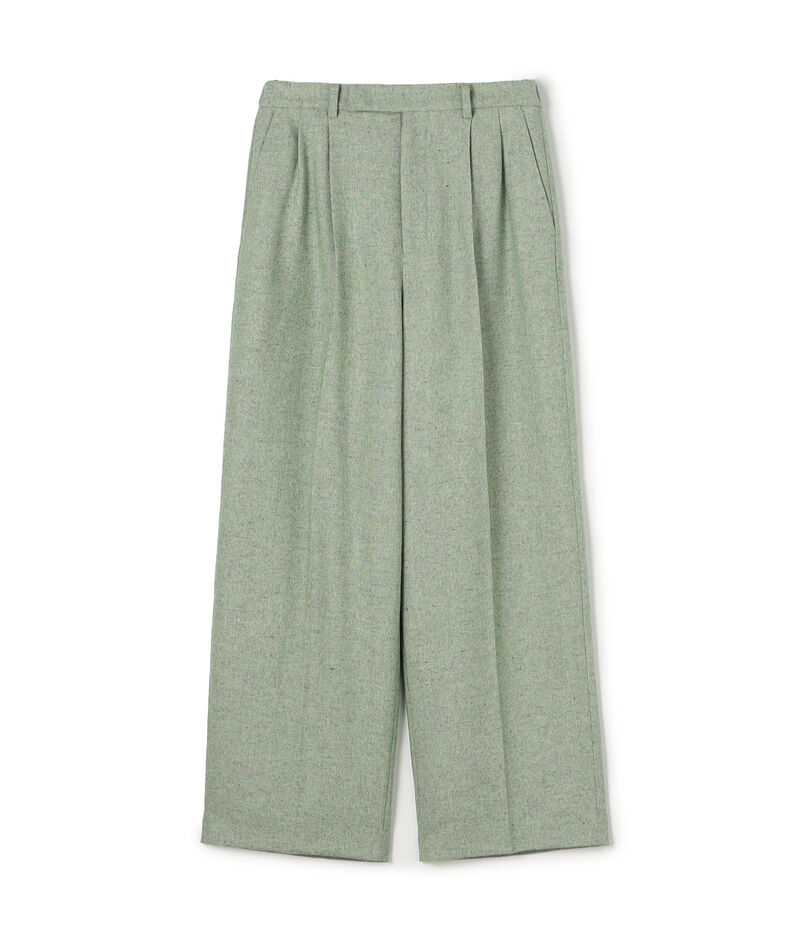 ネップツイード タックテーパードパンツ