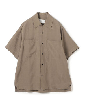 セルロースリネン ダブルポケット ハーフスリーブシャツ