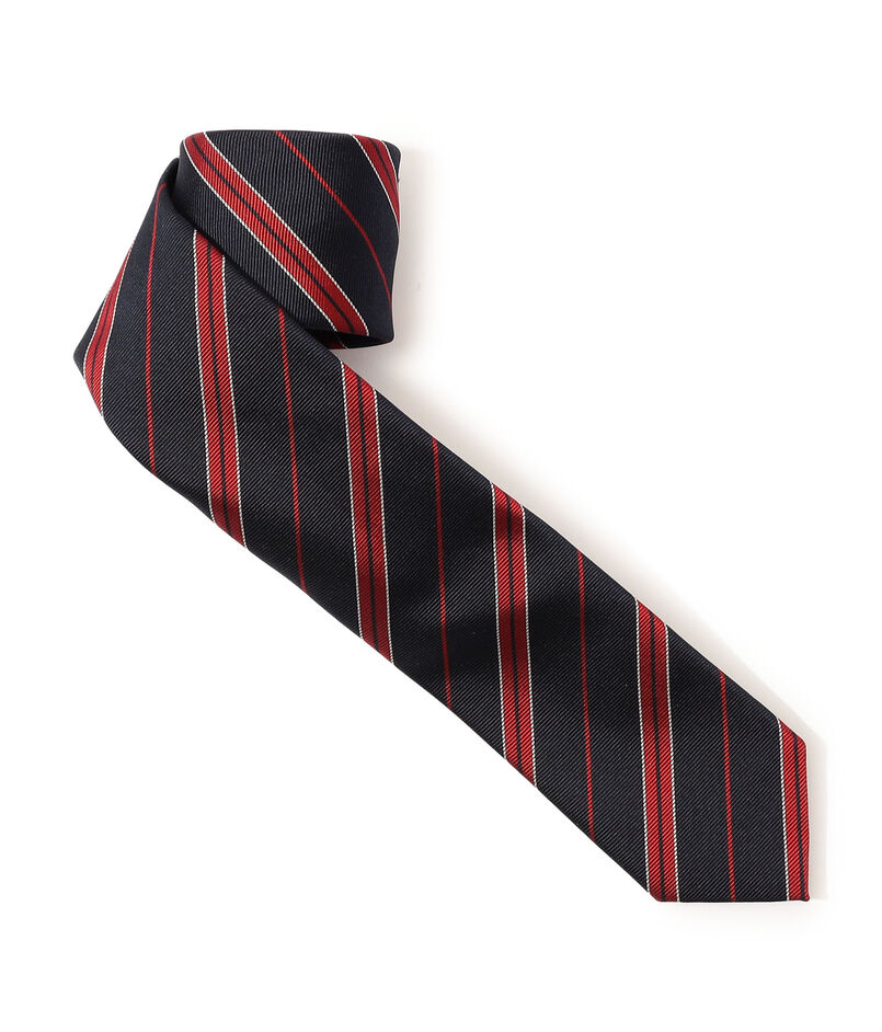 TOMORROWLAND シルク レジメンタルストライプナロータイ