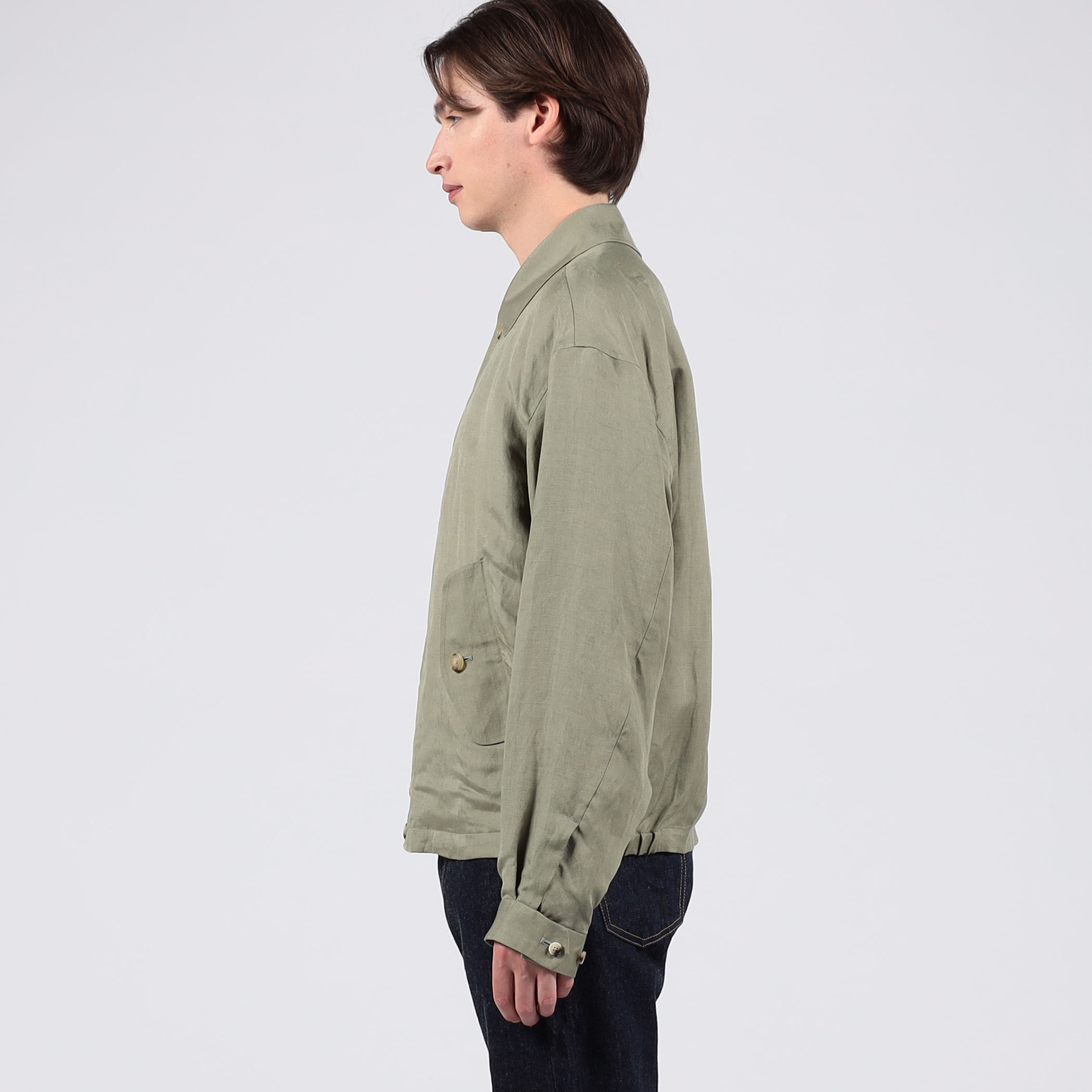 別注】The CLASIK SHIRTS HARRINGTON リネンシルク ブルゾン