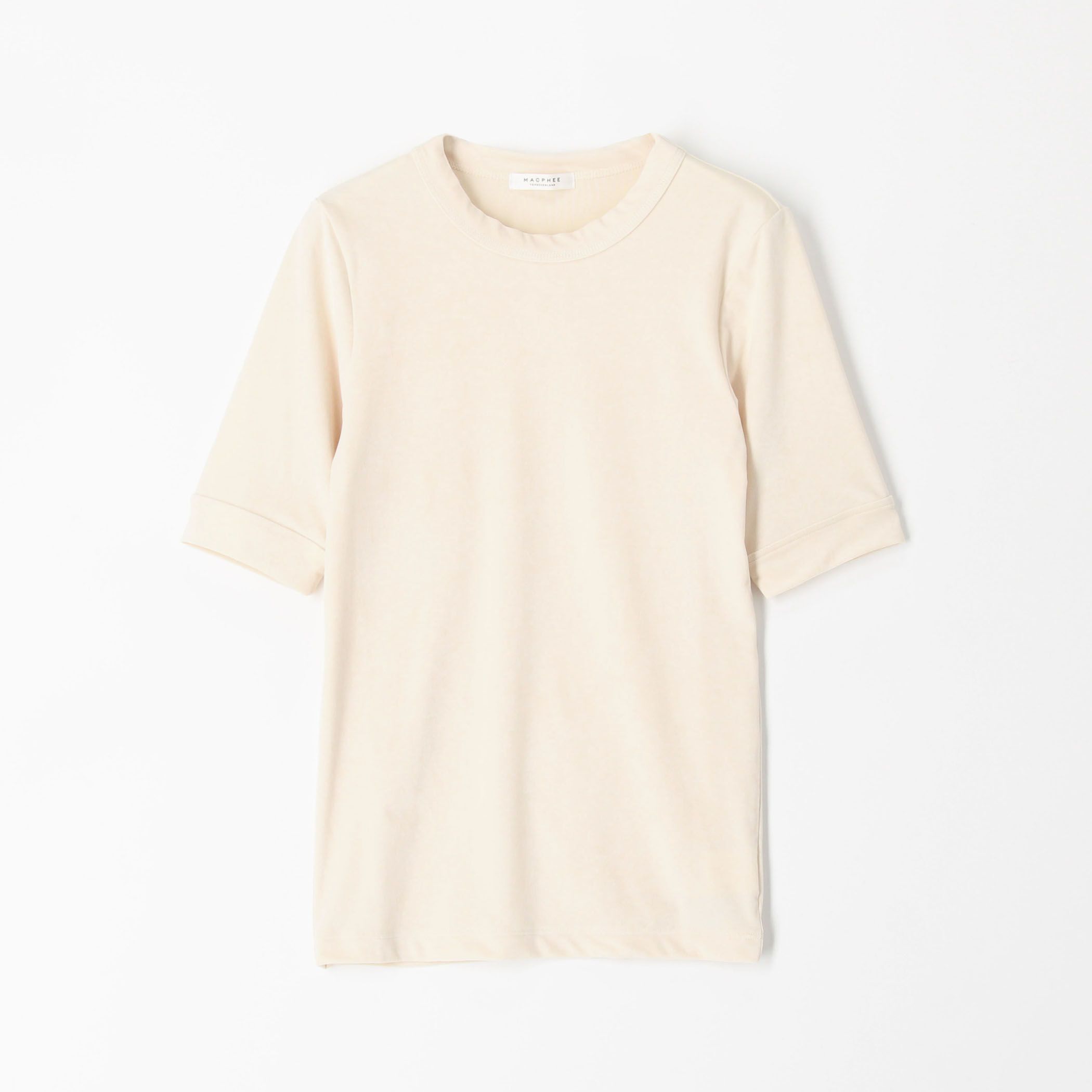 トリアセテートポリエステルベロア ハーフスリーブプルオーバー