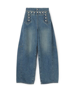 HYKE SAILOR BARREL DENIM バレルデニムパンツ