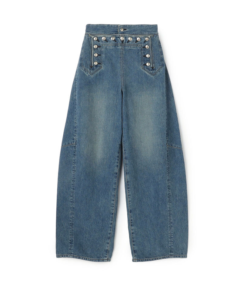 HYKE SAILOR BARREL DENIM バレルデニムパンツ