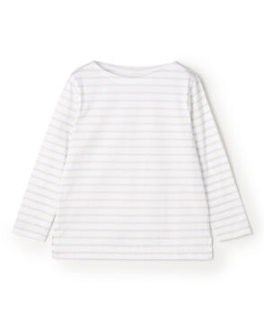 ファインコットン ボートネックプルオーバー