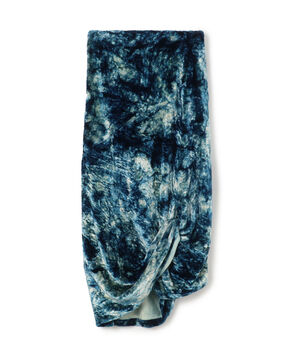 KANAKO SAKAI SHIBORI VELVET SKIRT