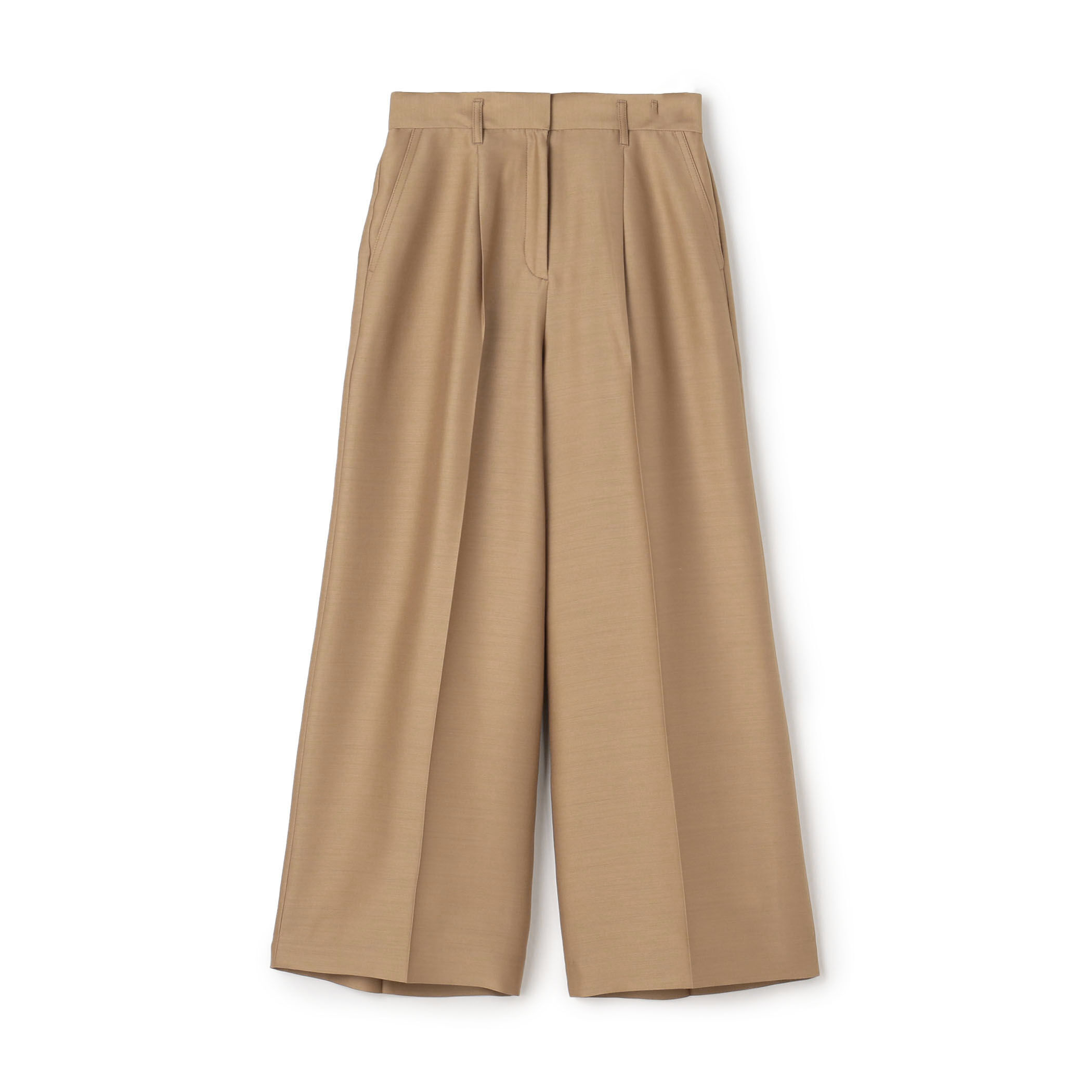 ウールナチュラルストレッチ タックワイドパンツ （その他パンツ