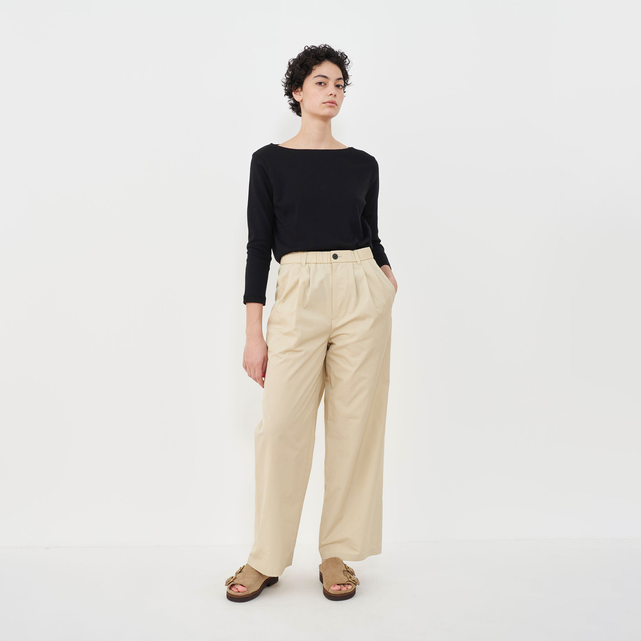 ⭐️トゥモローランド コットンブロード ツータックパンツ｜トゥモローランド 公式通販