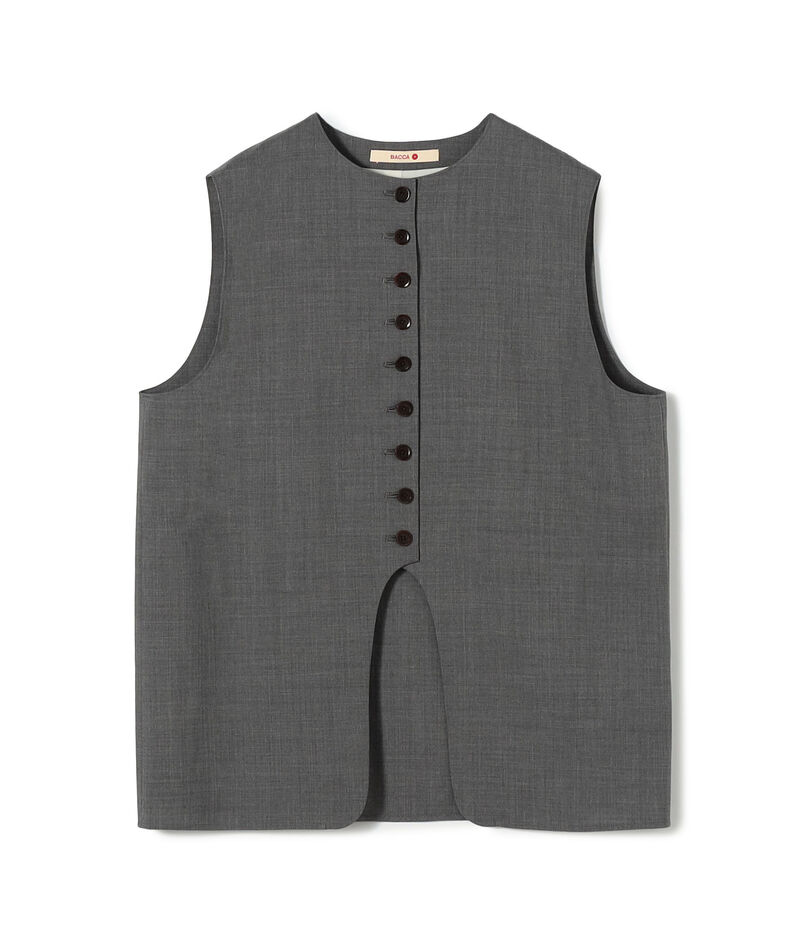 ウールトロピカル ラウンドネックベスト