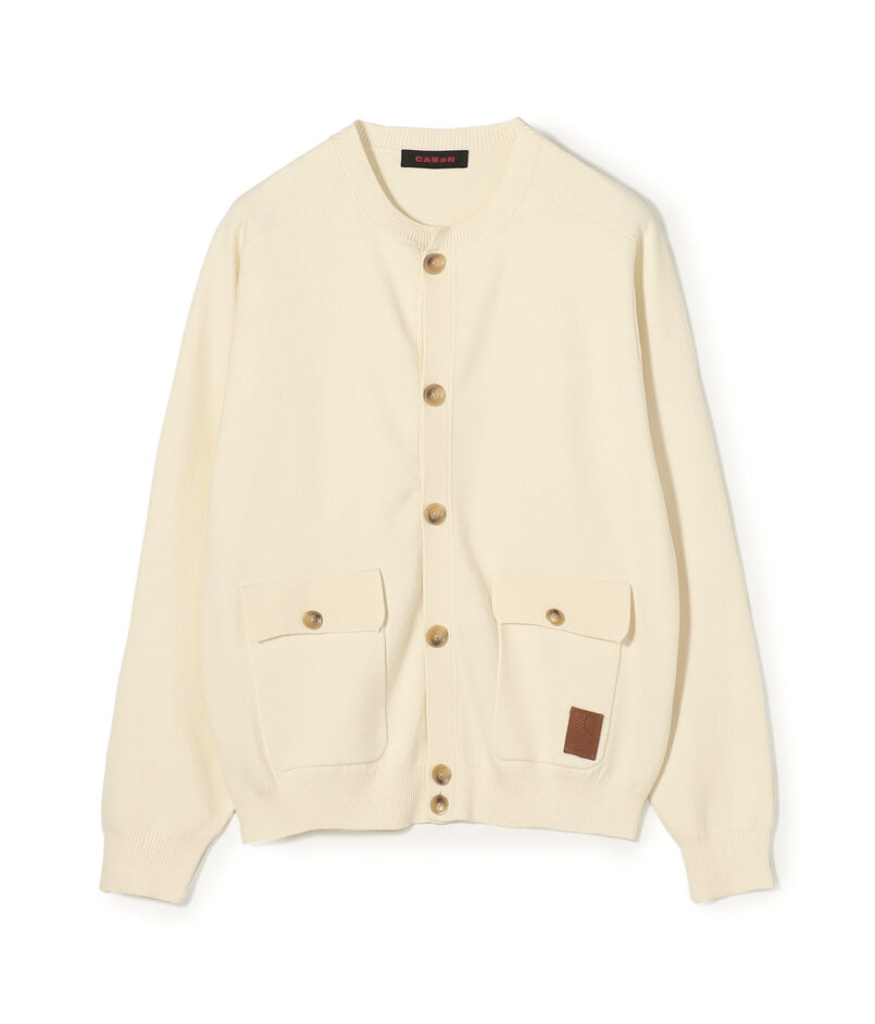 コットンカシミヤ フラップポケットニットブルゾン
