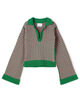 MOZHDEH MATIN SQUARE POLO スキッパーニット