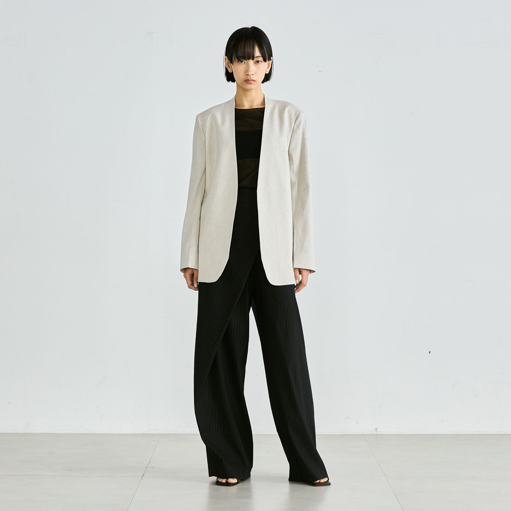 リネンストレッチ ラップスラックス｜トゥモローランド 公式通販