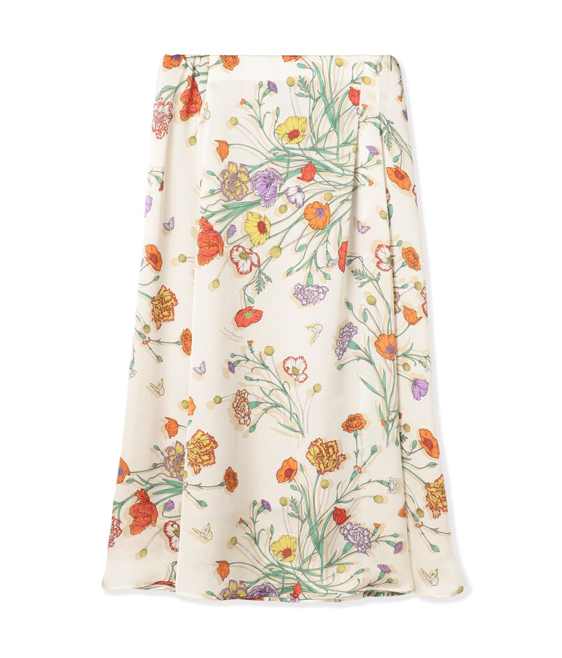 【別注】manipuri for Ballsey Collage Bloom アシンメトリータックスカート