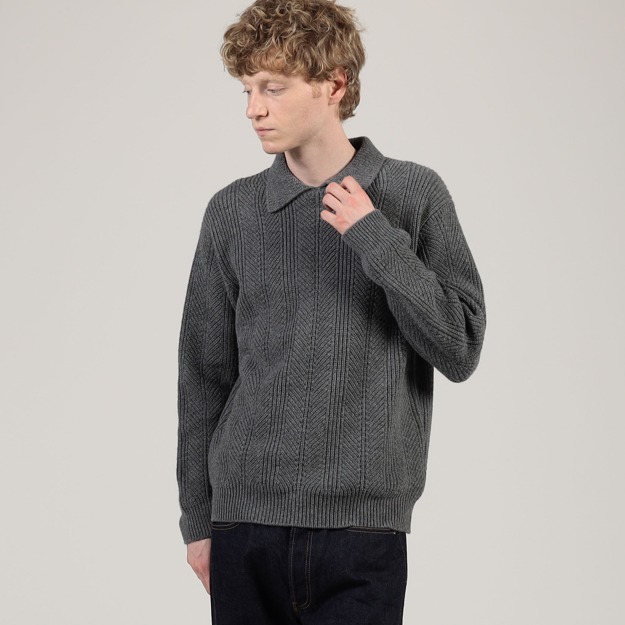 Drake's ウールアルパカ スキッパーニット｜トゥモローランド