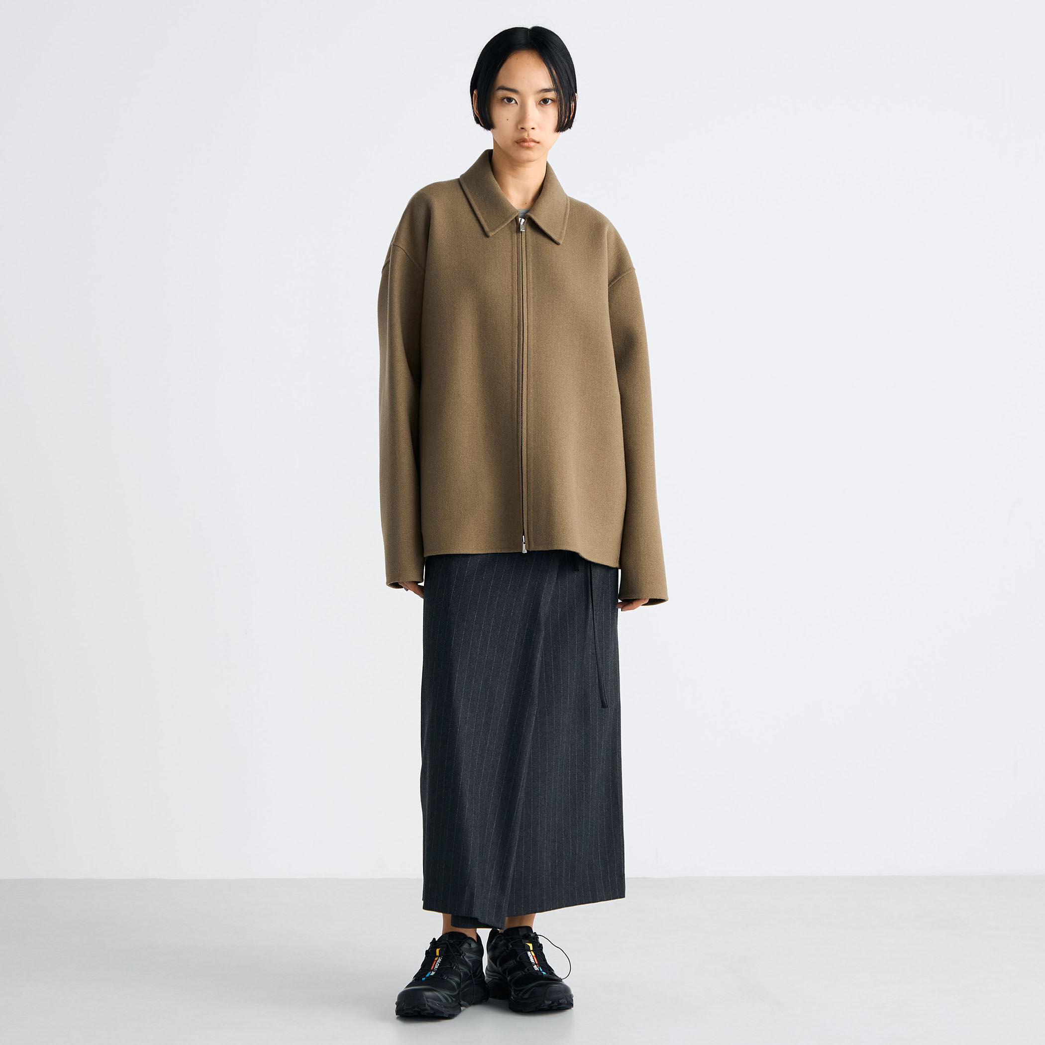 ウールカシミヤ ダブルフェイス ジップブルゾン｜トゥモローランド