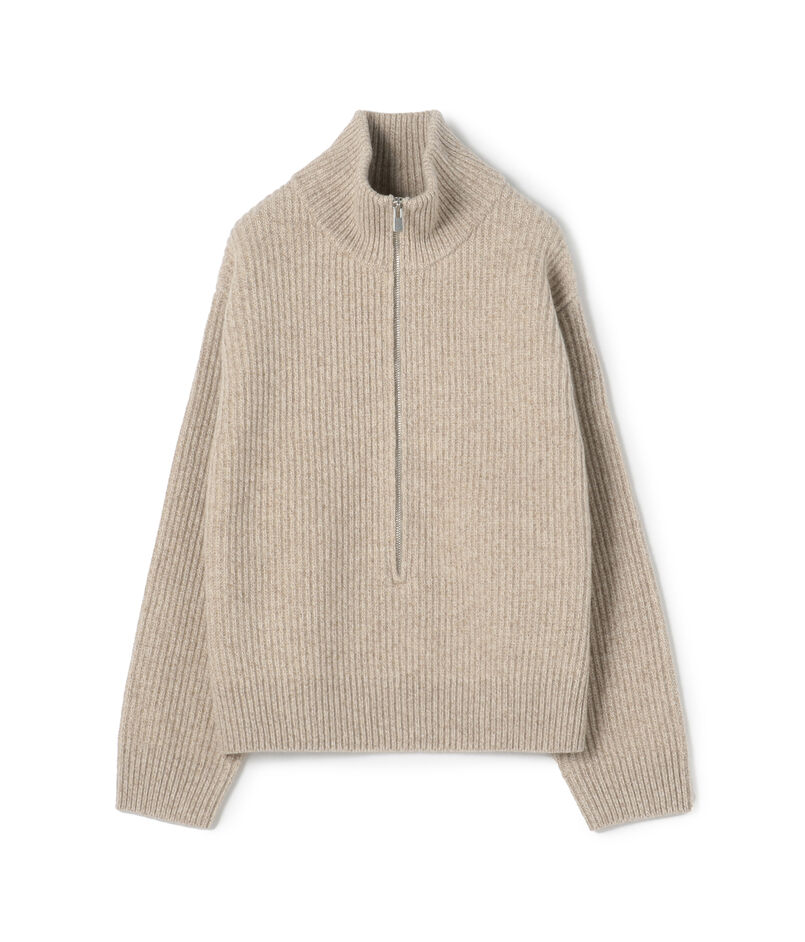 ファインウーレン ジップ プルオーバー