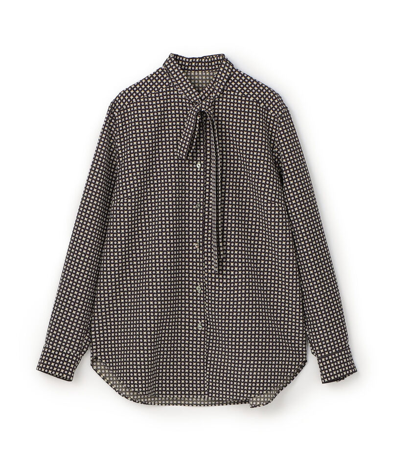 コモンフラワープリント ボウタイブラウス コモンフラワープリント ボウタイブラウス