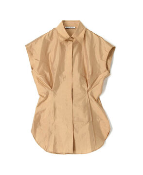 Acne Studios ポリエステルシルクタフタ タックドスリーブレスシャツ