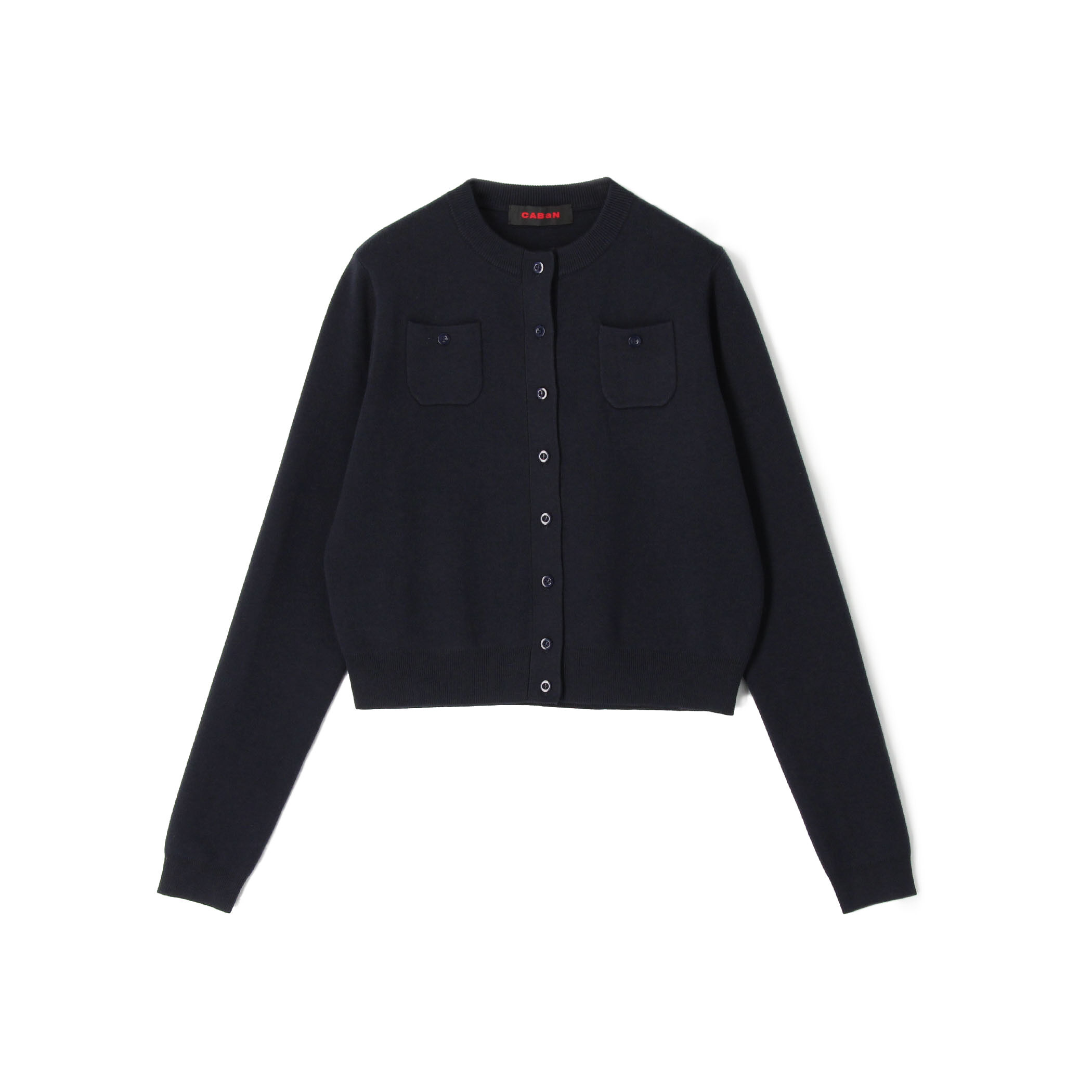 CABaN キャバン コットンカシミヤクルーネックカーディガン