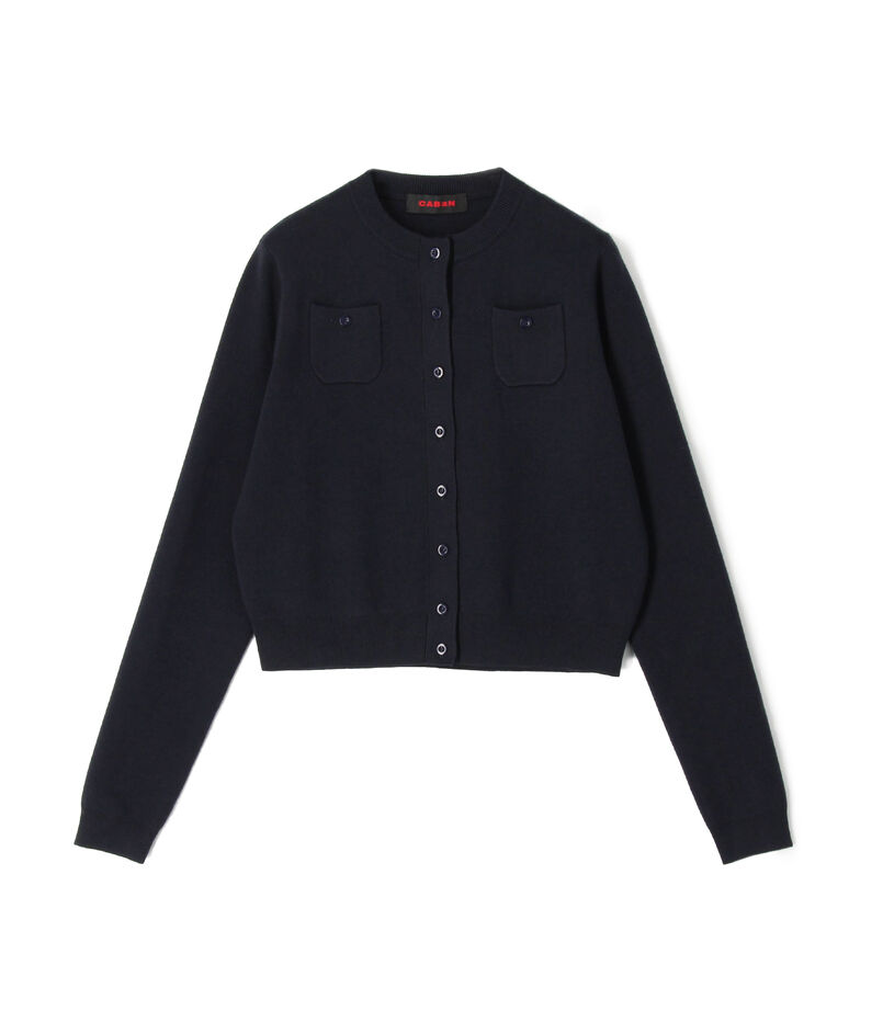 CABaN コットンカシミヤ クルーネックカーディガン
