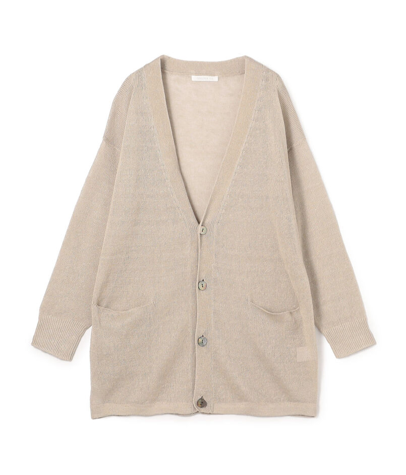 リネンコード Vネックカーディガン