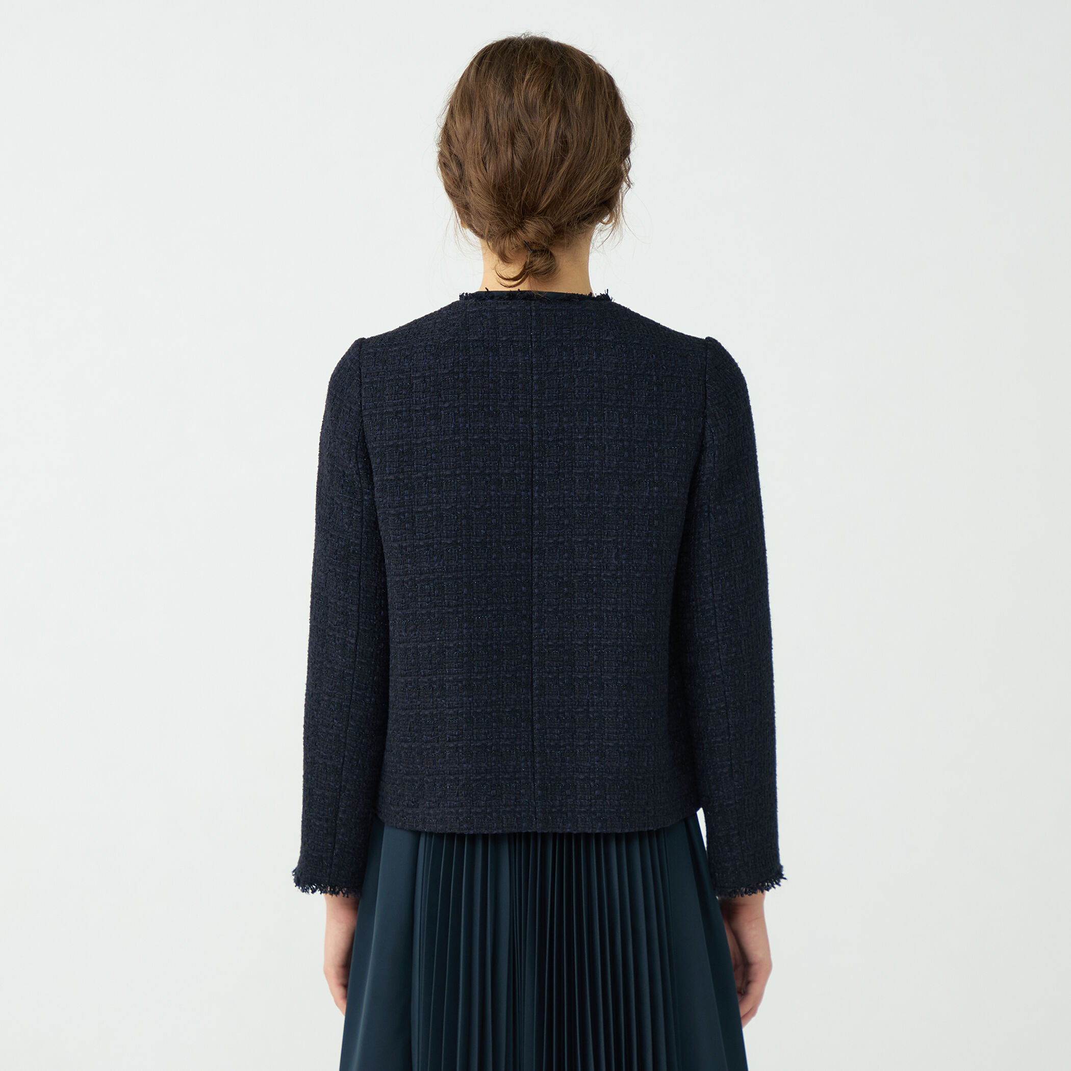 ラメミックスツイード セミダブルクルージャケット｜トゥモローランド