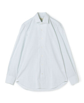 Maria Santangelo コットンワンピースカラー チェックシャツ