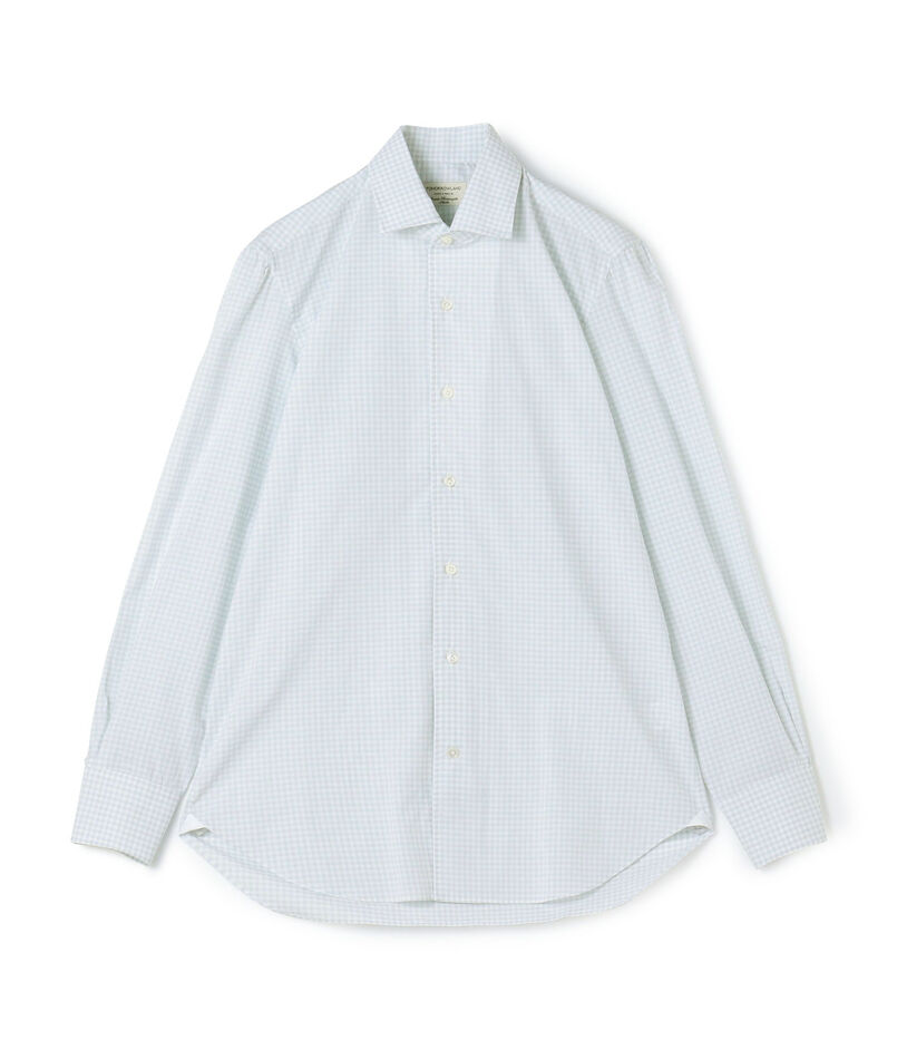 Maria Santangelo コットンワンピースカラー チェックシャツ