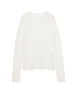 コットンナイロンストレッチ シアークルーネックプルオーバー