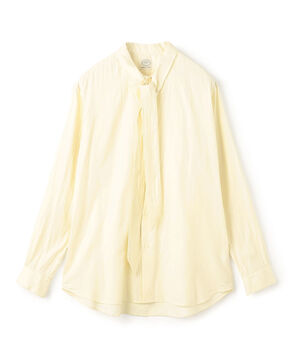 コットンカシミヤフランネル リボンシャツ