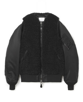 HYKE FAUX SHEARLING MA-1 ブルゾン