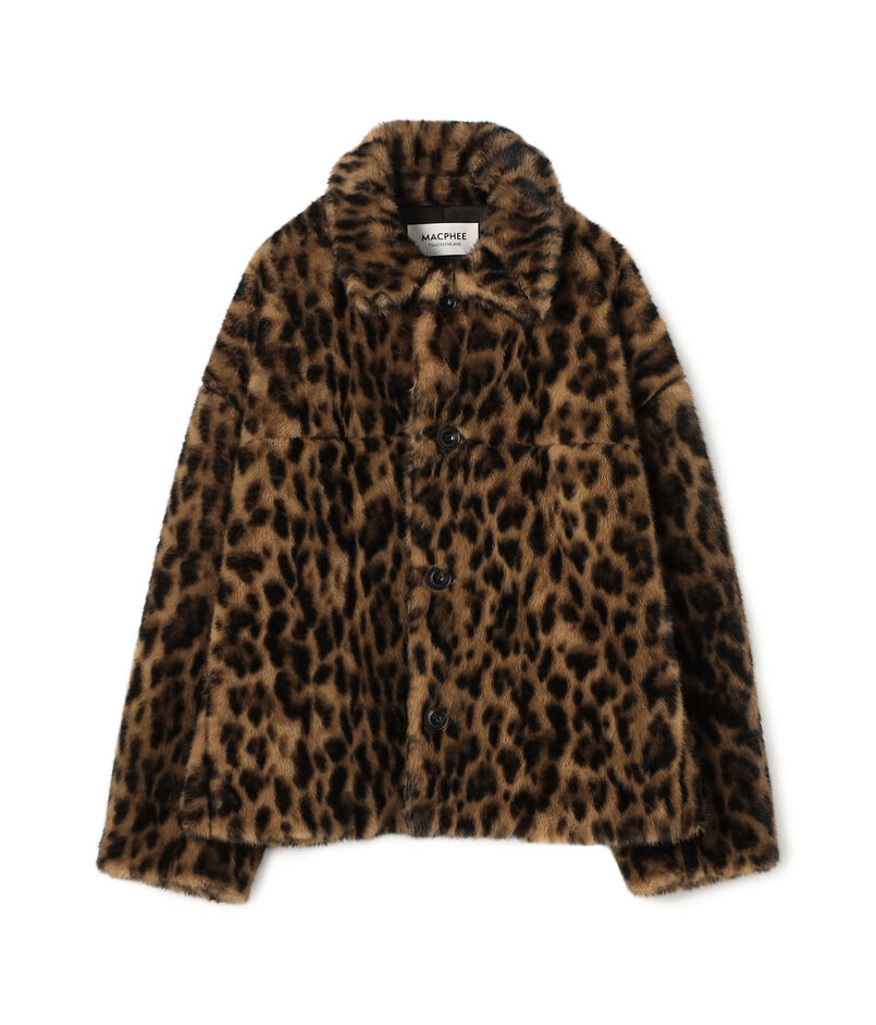 【WEB先行予約】レオパードエコファー ショートコート